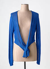 Gilet manches longues bleu clair COULEURS DU TEMPS pour femme seconde vue