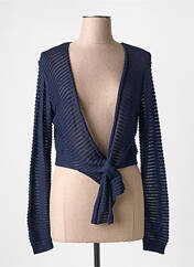 Gilet manches longues bleu fonce COULEURS DU TEMPS pour femme seconde vue