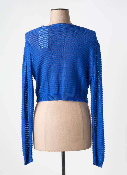 Gilet manches longues bleu clair COULEURS DU TEMPS pour femme