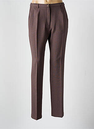 Pantalon slim taille haute taille haute marron GUY DUBOUIS femme