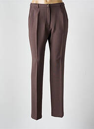 Pantalon slim poches taille haute marron GUY DUBOUIS femme