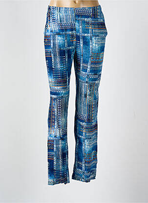 Pantalon slim taille élastique taille normale bleu GUY DUBOUIS femme
