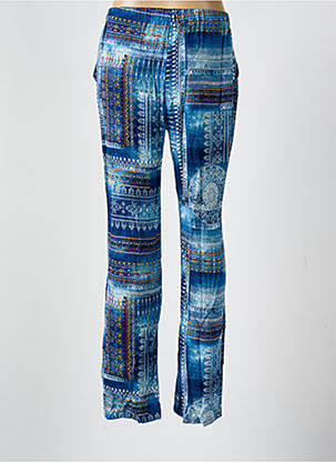 Pantalon slim taille élastique taille normale bleu GUY DUBOUIS femme