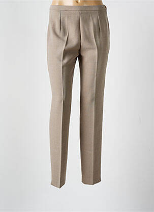 Pantalon slim taille haute marron GUY DUBOUIS femme
