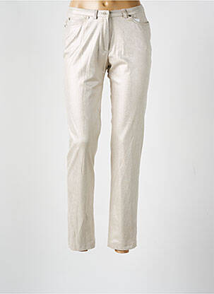Pantalon 7/8 stretch taille normale argent GUY DUBOUIS femme