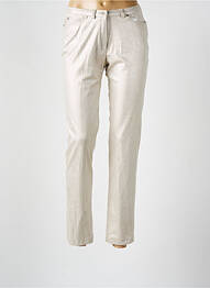 Pantalon 7/8 stretch taille normale argent GUY DUBOUIS femme