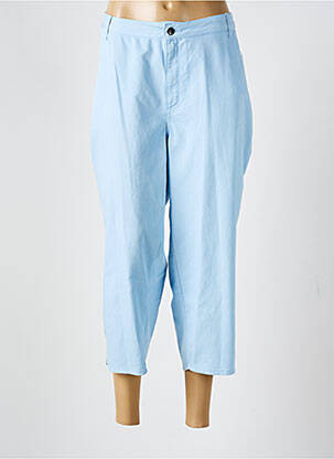 Pantacourt coupe droite taille normale bleu GUY DUBOUIS femme