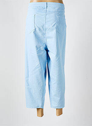 Pantacourt coupe droite taille normale bleu GUY DUBOUIS femme