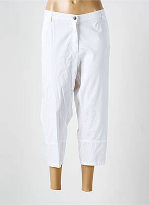 Pantacourt taille élastique taille normale blanc GUY DUBOUIS femme