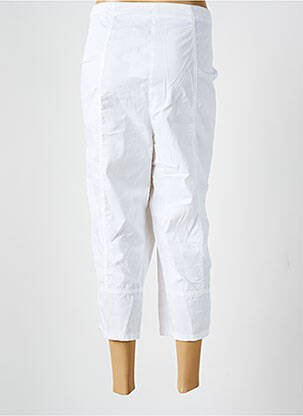 Pantacourt taille élastique taille normale blanc GUY DUBOUIS femme