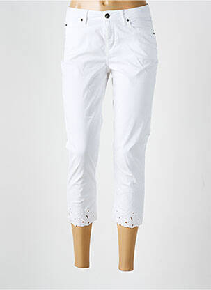 Pantacourt stretch blanc GUY DUBOUIS femme
