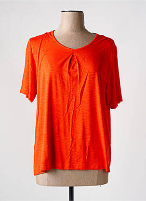 T-shirt stretch manches courtes orange GRIFFON femme
