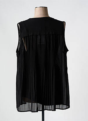 Top coupe fluide sans manche noir CHALOU femme