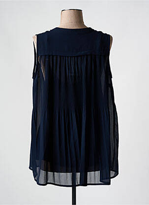 Top coupe fluide sans manche bleu CHALOU femme