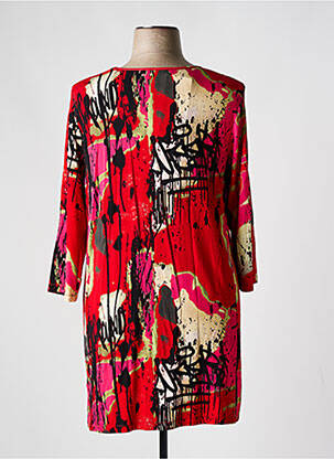 Tunique manches courtes tissage jersey rouge CHALOU femme