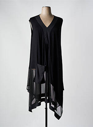 Robe mi-longue sans manche sans manche noir SEE YOU femme