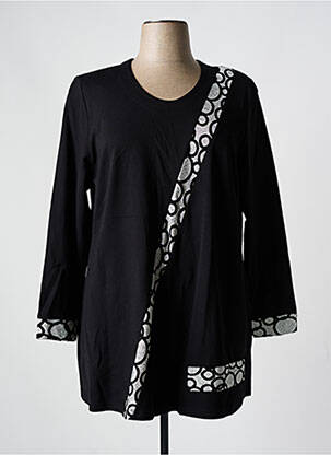 Tunique manches longues col rond noir MONA LISA femme