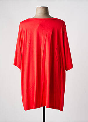 T-shirt coupe droite manches courtes rouge CHALOU femme