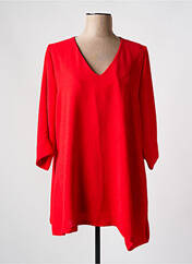 Tunique manches longues rouge FRANCK ANNA pour femme seconde vue