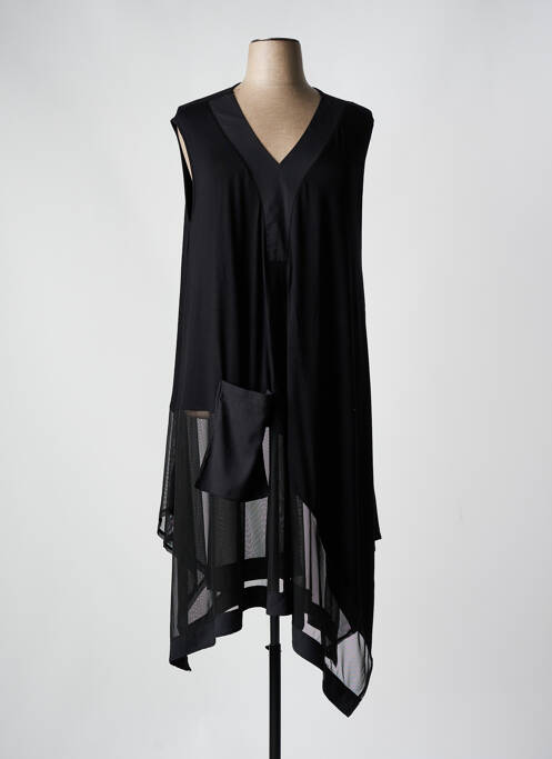 Robe mi-longue sans manche sans manche noir SEE YOU femme