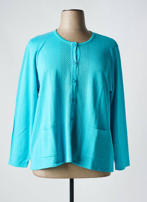 Gilet manches longues bleu GRIFFON pour femme