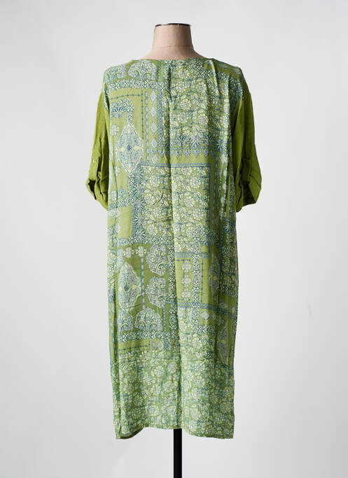 Robe mi-longue vert FRANCK ANNA pour femme