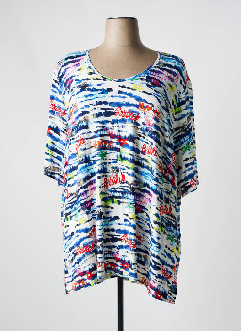 T-shirt bleu MONA LISA pour femme