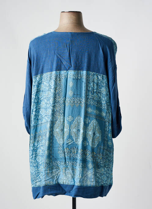 Tunique manches longues bleu FRANCK ANNA pour femme