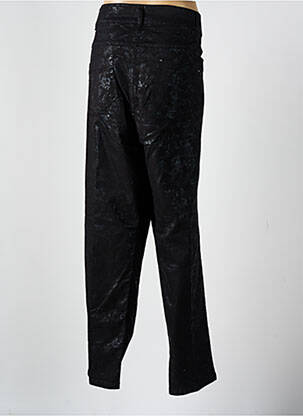 Pantalon droit fermeture zippée sous rabat boutonné noir CISO femme