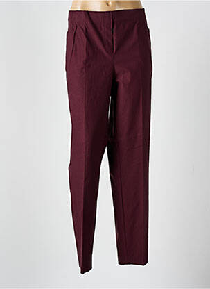 Pantalon slim taille élastique rouge ADELINA BY SCHEITER femme