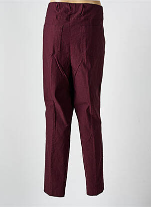 Pantalon slim taille élastique rouge ADELINA BY SCHEITER femme