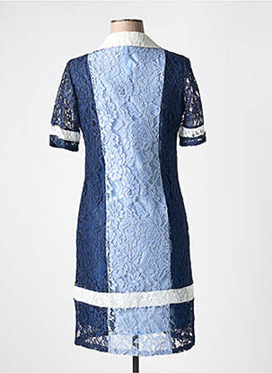 Robe mi-longue manches courtes manches courtes bleu MERI & ESCA femme