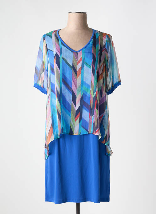 Robe mi-longue bleu GUY DUBOUIS pour femme