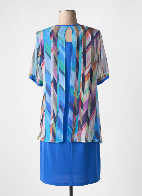 Robe mi-longue bleu GUY DUBOUIS pour femme