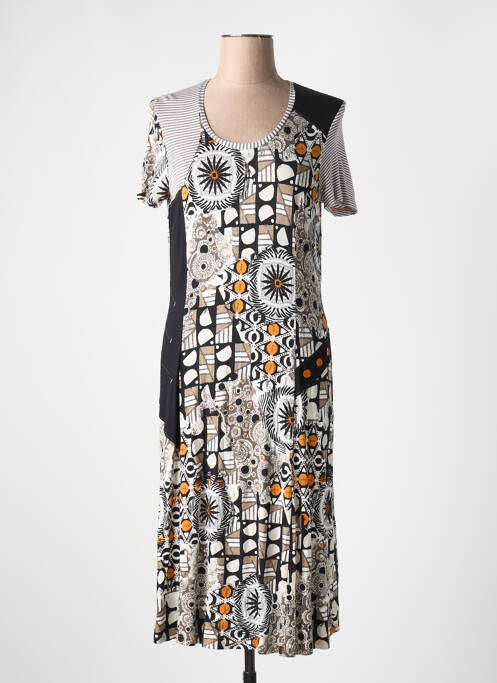 Robe mi-longue noir FRANCE RIVOIRE pour femme