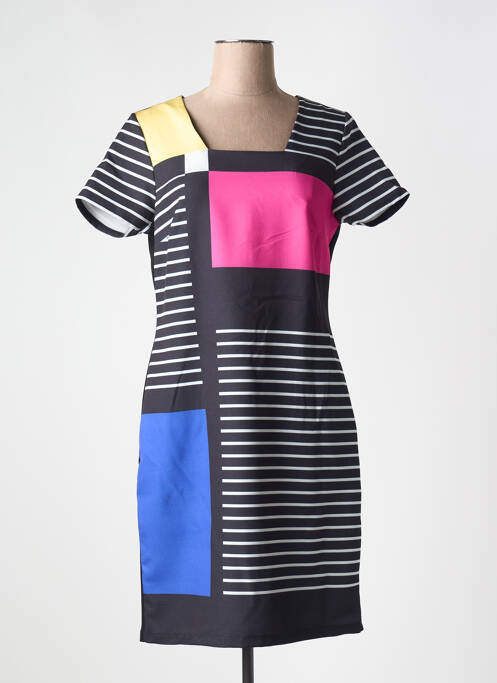 Robe mi-longue noir GUY DUBOUIS pour femme