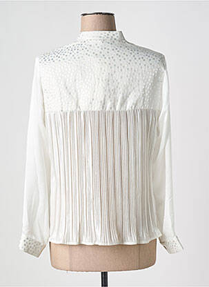 Chemisier coupe droite manches longues blanc MERI & ESCA femme