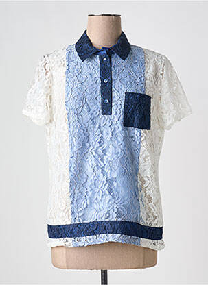 Top imprimé fantaisie manches courtes bleu MERI & ESCA femme