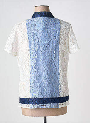 Top imprimé fantaisie manches courtes bleu MERI & ESCA femme