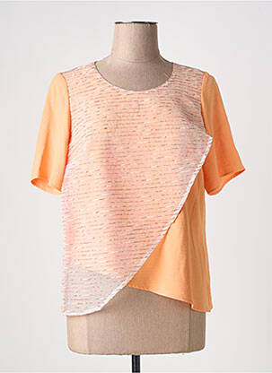 Top imprimé fantaisie manches courtes orange MERI & ESCA femme