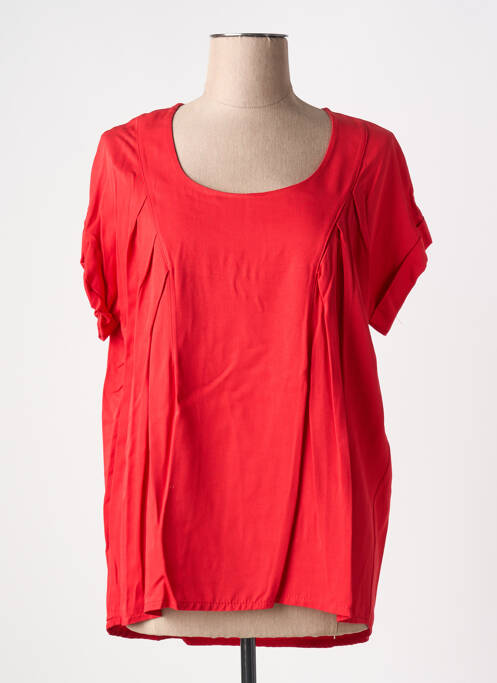 T-shirt rouge COULEURS DU TEMPS pour femme
