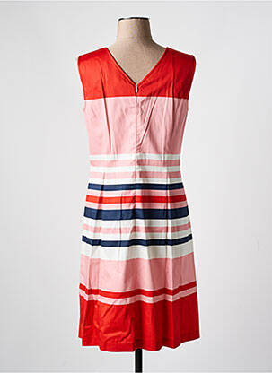 Robe mi-longue imprimé fantaisie sans manche rouge MERI & ESCA femme