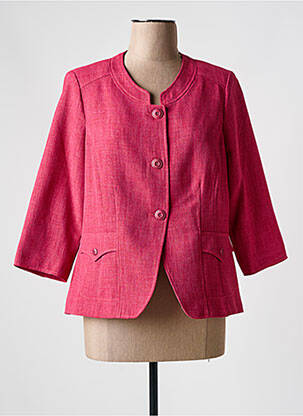 Veste casual epaulette rose GUY DUBOUIS femme
