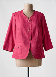 Veste casual col rond rose GUY DUBOUIS femme
