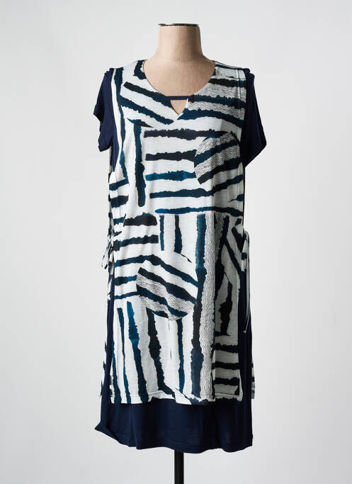 Robe mi-longue bleu GUY DUBOUIS pour femme