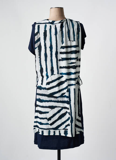 Robe mi-longue bleu GUY DUBOUIS pour femme