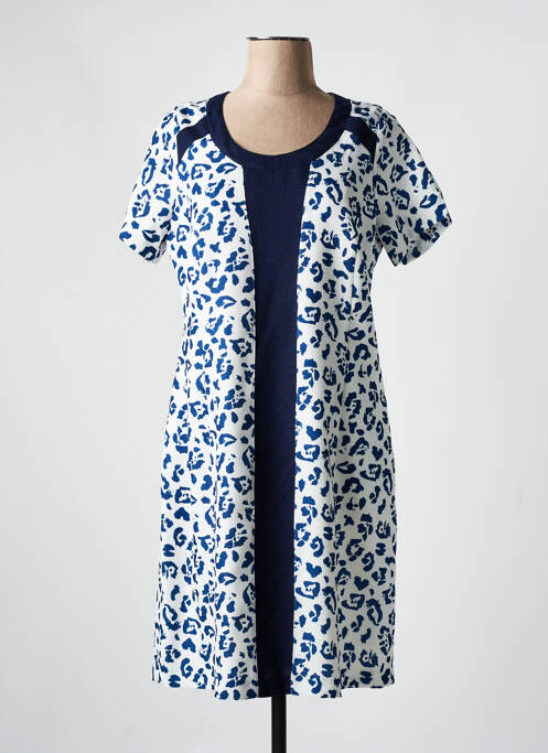 Robe mi-longue bleu GUY DUBOUIS pour femme