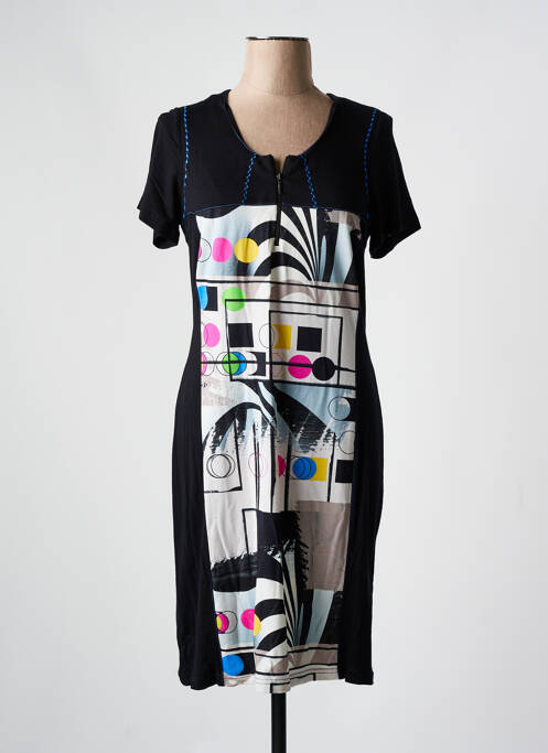 Robe mi-longue noir GUY DUBOUIS pour femme