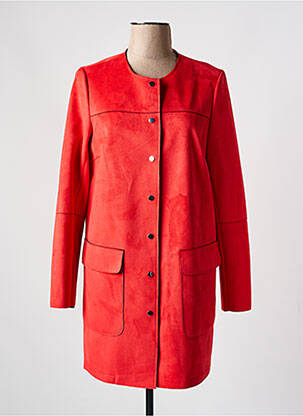 Manteau long coupe cintrée sans capuche orange MERI & ESCA femme