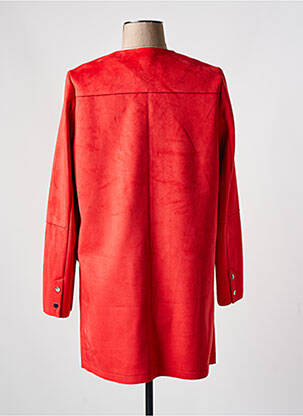 Manteau long fermeture pressionnée sans capuche orange MERI & ESCA femme